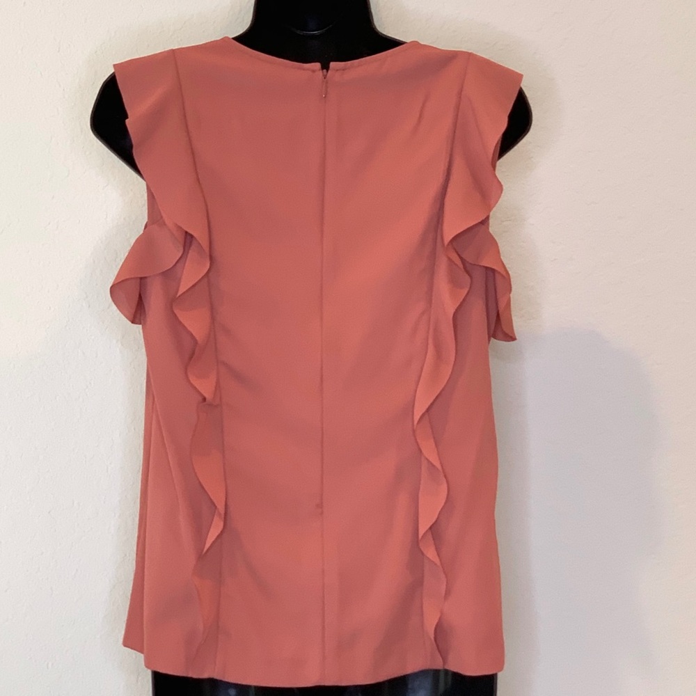 Ann Taylor Ruffle Lined Shell - Picture 4 of 5